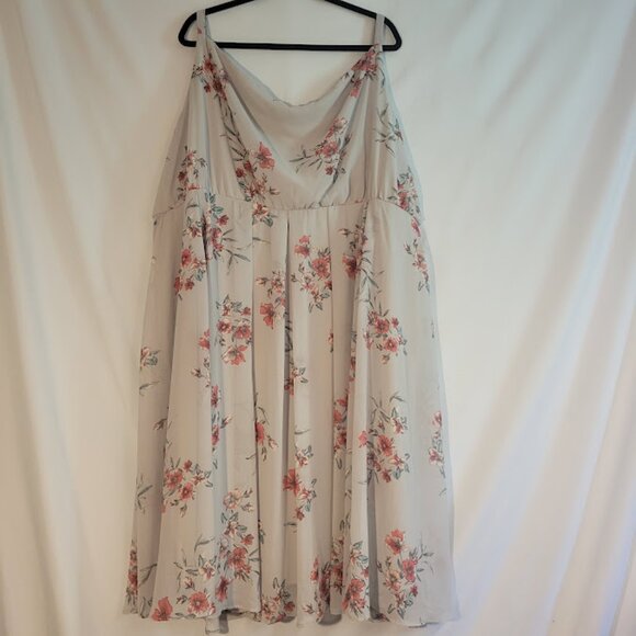 Torrid Gray Chiffon Dress with full lining Size 5x PLUS NWOT - Picture 1 of 4